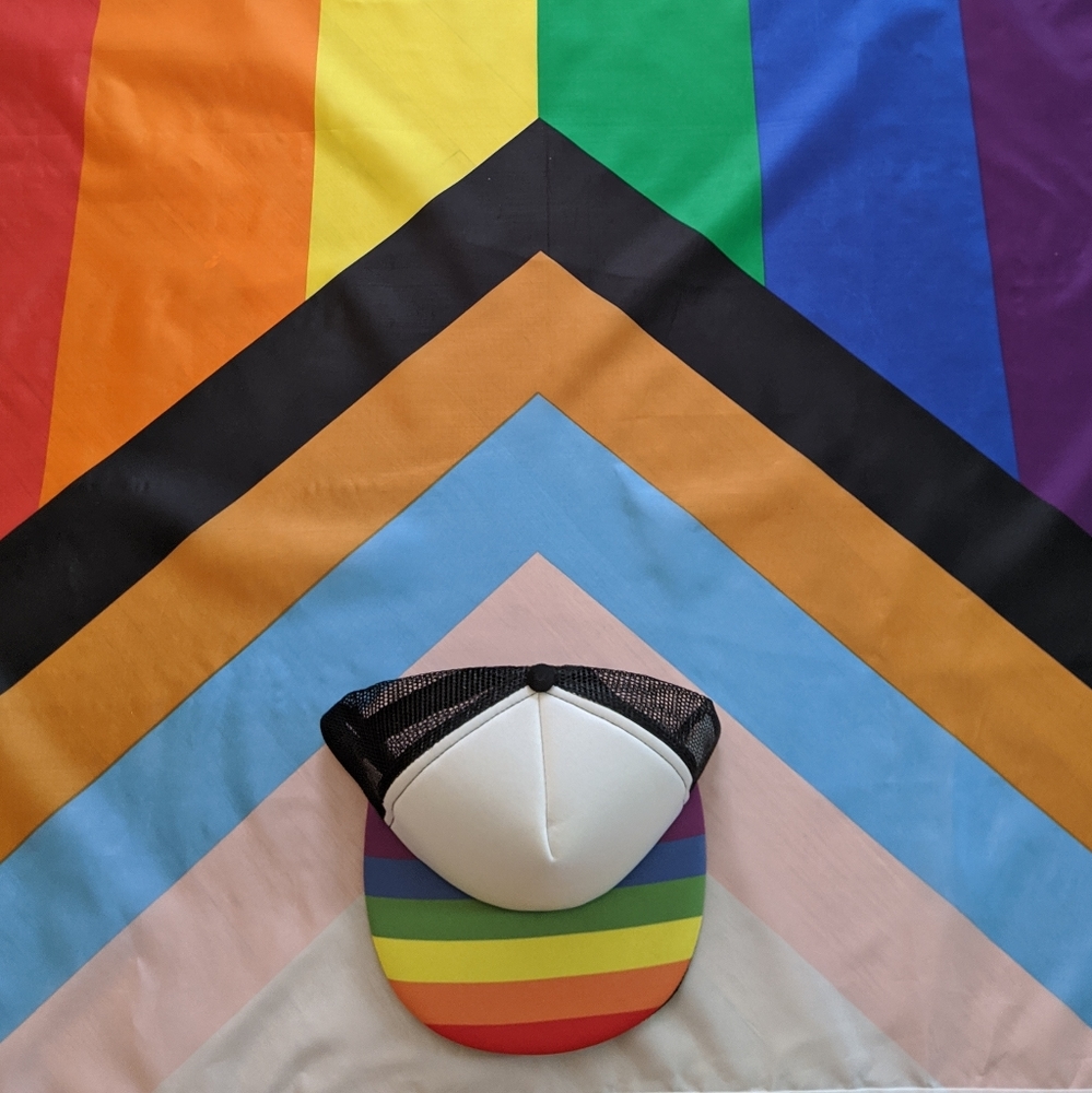Rainbow Pride Flatbrim Trucker Hat